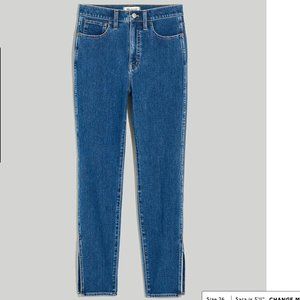 NWT Madewell Size 24 11" High-Rise Roadtripper Supersoft Skinny Jeans in Medium